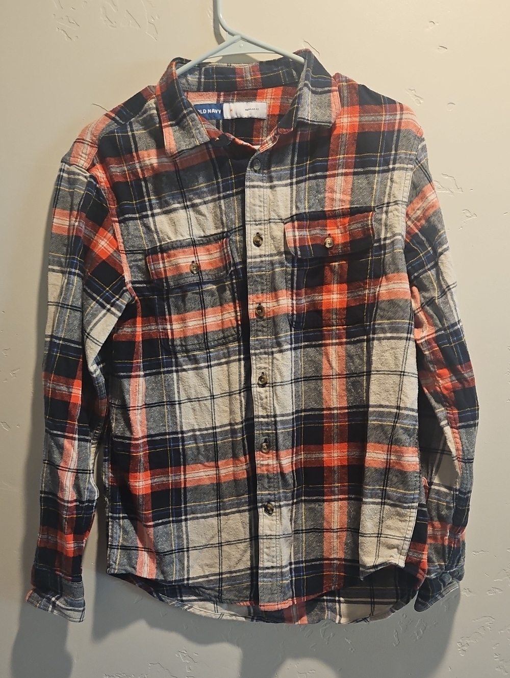 Mens Old Navy Flannel Shirt Size Med 100% Cotton